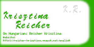 krisztina reicher business card